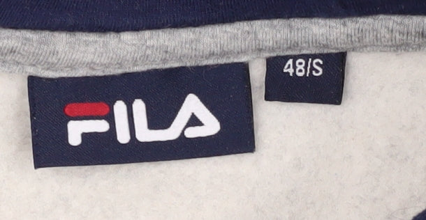 Mens UK Size S FILA Grey Pullover Hoodie