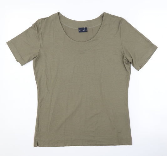 Womens UK Size 8 Alexon Green Basic T-Shirt