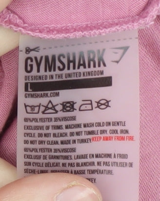 Gymshark Women's Pink Sleeveless Tank Top - Size L