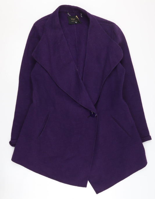Womens UK Size 10 Viyella Purple Basic Jacket