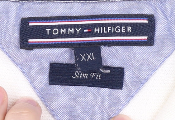 Tommy Hilfiger Men's Multicoloured Striped Polo - 2XL