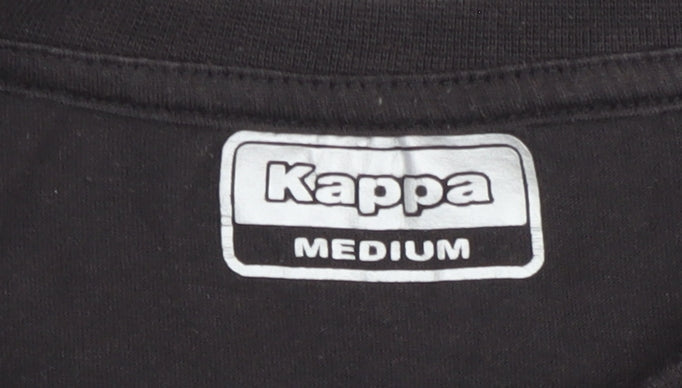 Kappa Men's Black Medium Logo T-Shirt, Short Sleeve