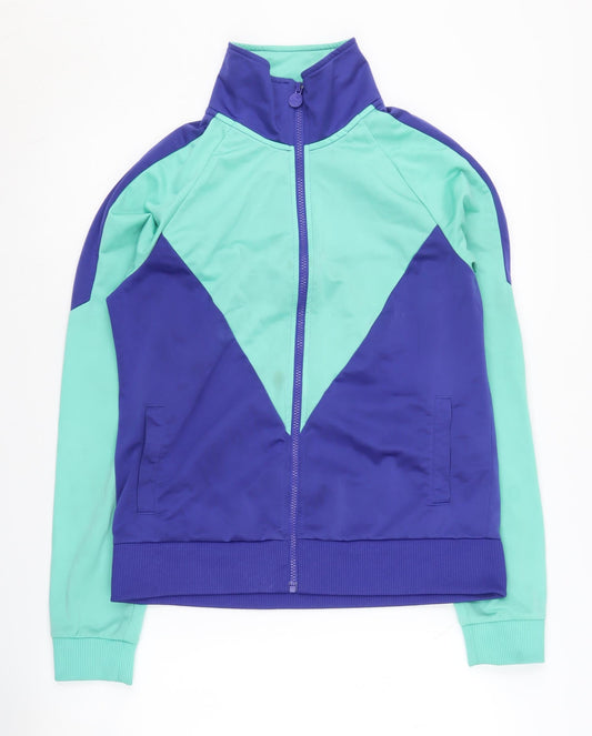 Additional front view of Puma Women's Blue Colourblock Track Jacket UK 16
