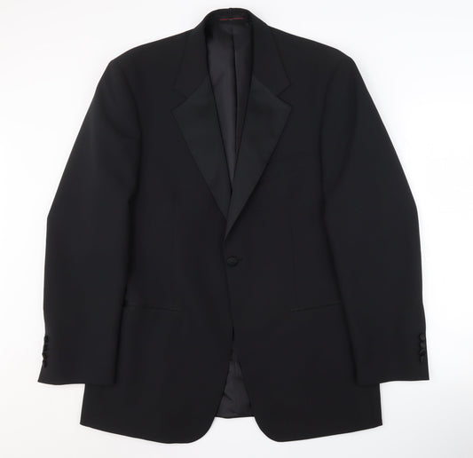 Mens UK Size 40 1860 Menswear Regular Black Suit Tuxedo