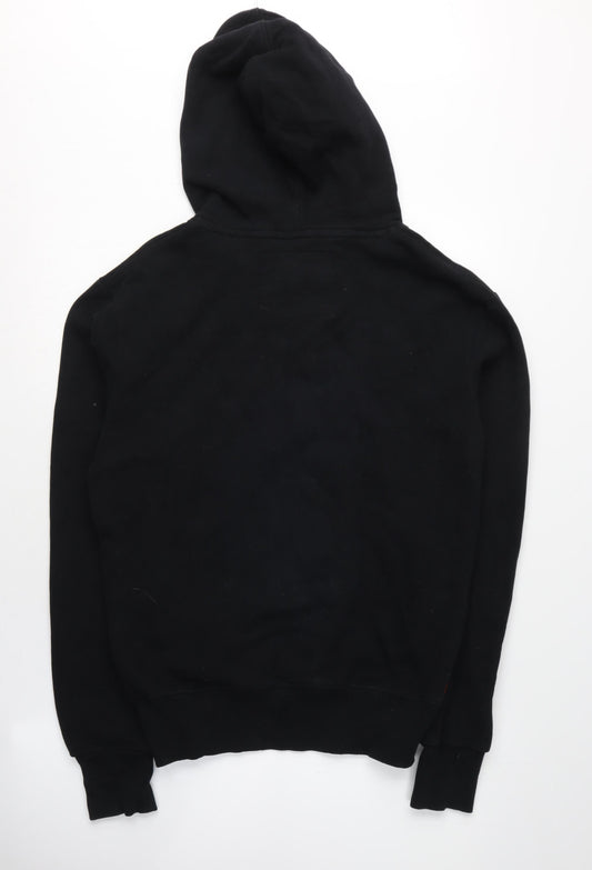 SuperDry Unisex Black Pullover Hoodie, Size S, Logo