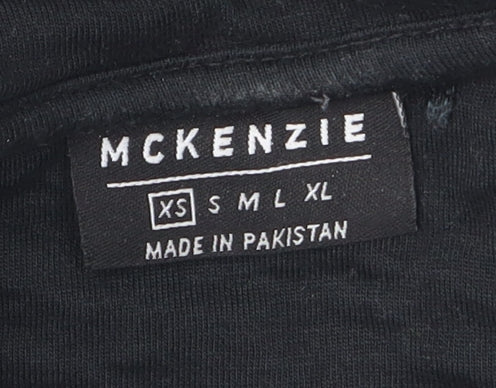 Mens UK Size XS McKenzie Black Pullover Hoodie