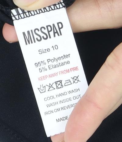 MISSPAP Women's Black Bodycon Dress Size 10