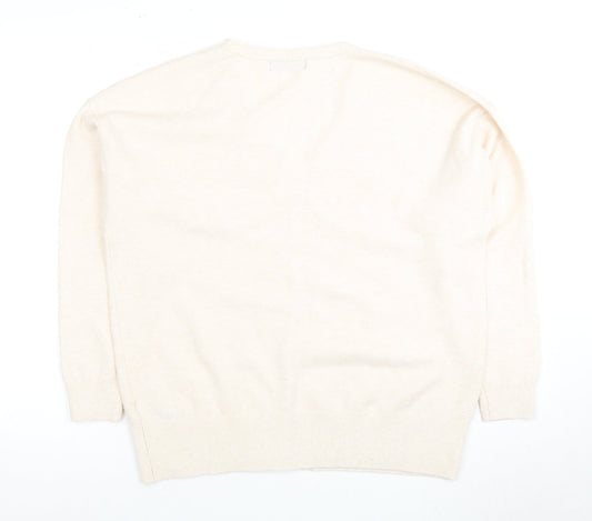 Womens UK Size M Marks and Spencer Beige Cardigan Jumper