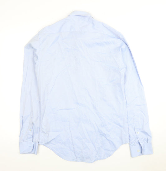 Zara Men Blue Slim Fit Dress Shirt M