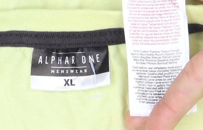 Alpha R One Men's Yellow XL City Graphic T-Shirt
