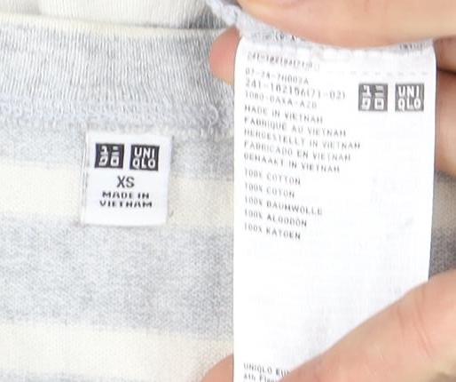 Womens UK Size XS Uniqlo Grey Basic T-Shirt
