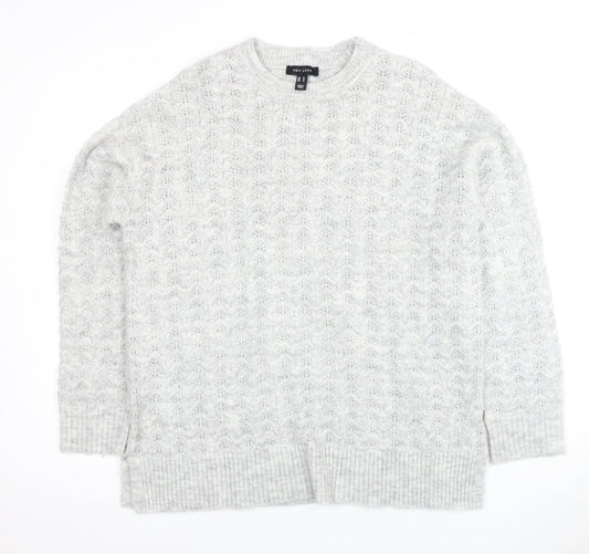 Womens UK Size M New Look Grey Pullover Jumper