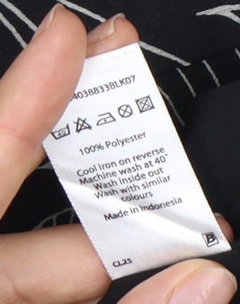 Bonmarché Women's Black Floral Dress Size 18 Sleeveless