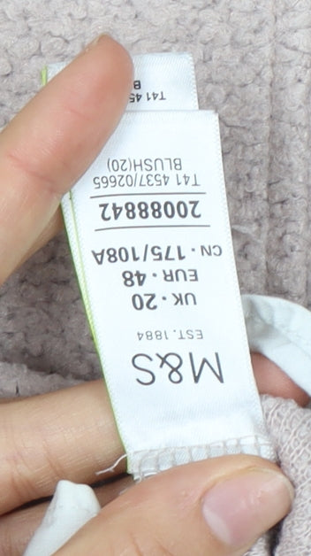 Womens UK Size UK 20 Marks and Spencer Beige Pullover Jumper
