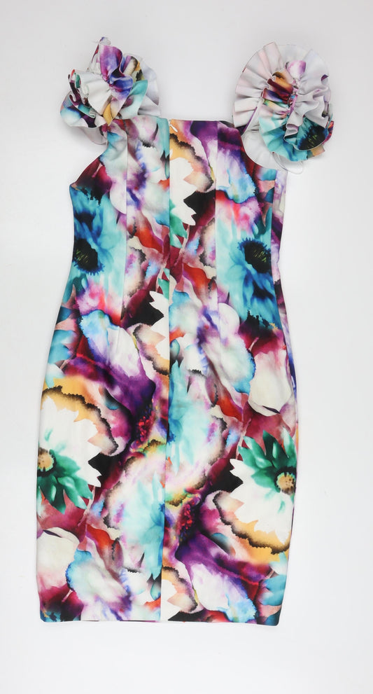 Gina Bacconi Women's Multicoloured Floral Bodycon Dress