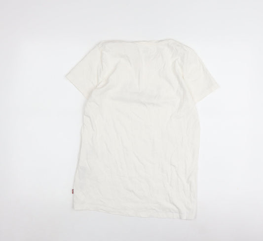 Womens UK Size S Levi's White Basic T-Shirt
