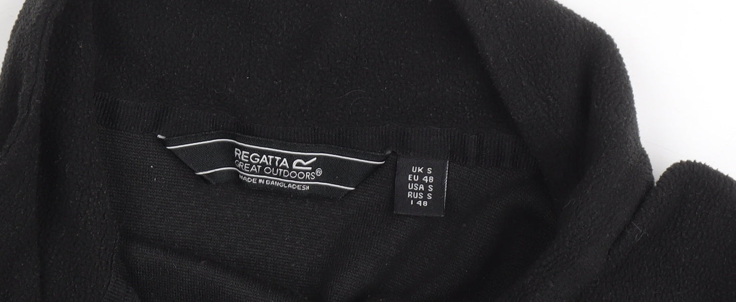 Mens UK Size S Regatta Black 1/4 Zip Sweatshirt