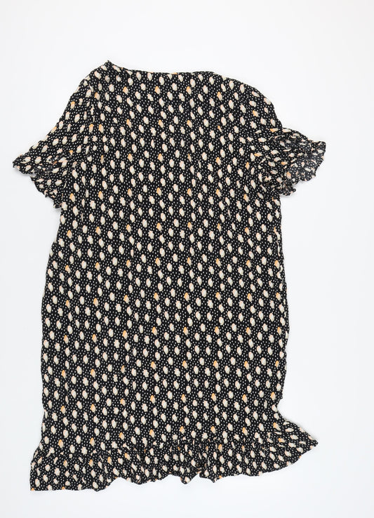 Next Women's Black Polka Dot Knee Length Shift Dress