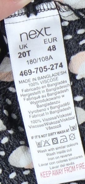 Next Women's Black Polka Dot Knee Length Shift Dress