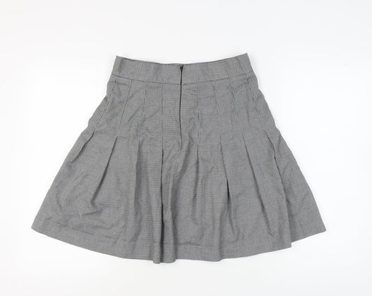 Marks and Spencer Women's Black Houndstooth Skirt Size 12