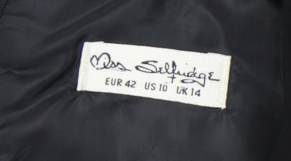 Miss Selfridge A-Line Black & White Dress, Size 14