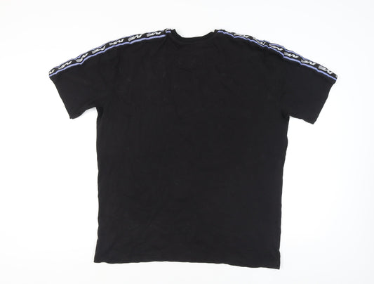 Mens UK Size S boohooMAN Black T-Shirt