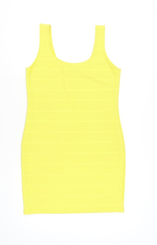 Miss Selfridge Women's Yellow Tank Dress Size 16