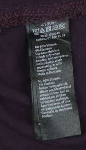 Monsoon Purple Women's Skirt, Size L, Viscose Blend