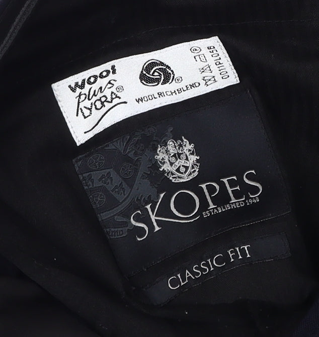 Skopes Men's Navy Classic Fit Dress Trousers 38L