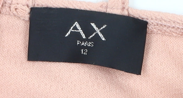 AX Women Beige Knee Length Bodycon Dress Size 12