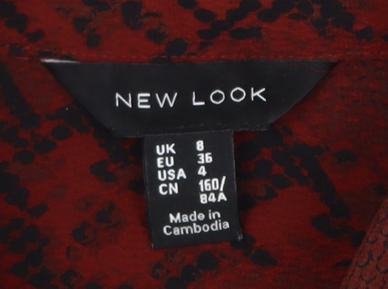 New Look Women's Multicoloured Button-Up Shirt UK 8