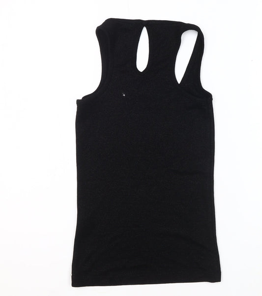 Womens UK Size 8 Dorothy Perkins Black Basic Tank