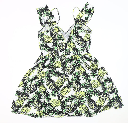 ASOS Women's Tropical Pineapple Dress, Size 14