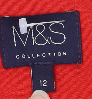 Marks and Spencer Women's Red Blazer Size 12