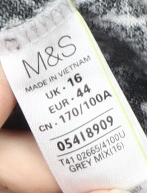 Womens UK Size 16 Marks and Spencer Grey Pullover Jumper