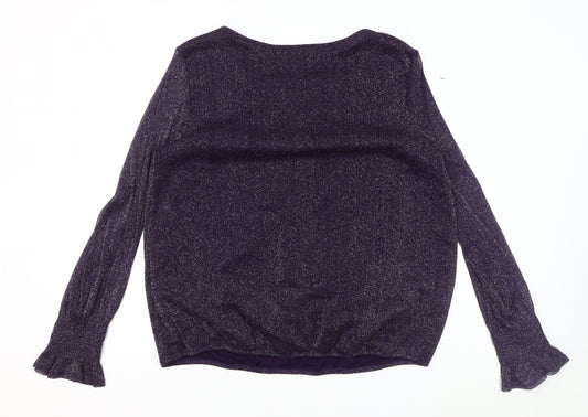 Womens UK Size 16 Dorothy Perkins Purple Basic Blouse