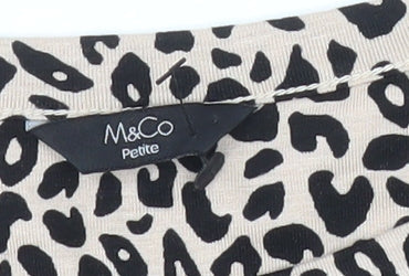 Womens UK Size 10 M&Co Beige Basic Blouse
