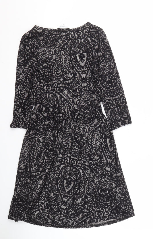 New Look Women's Black Paisley Dress Size 8