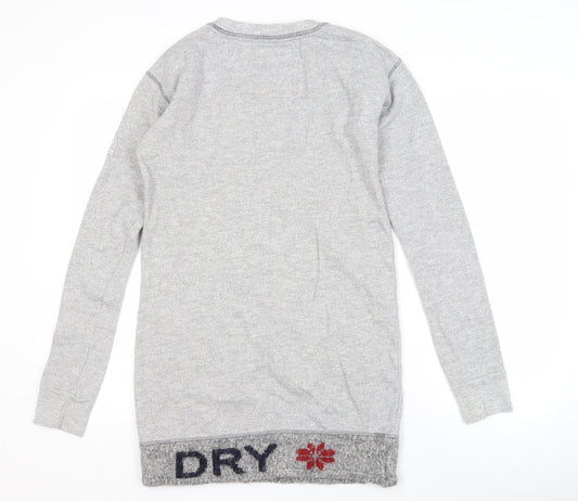 Superdry Men's Grey Logo Pullover Sweatshirt S