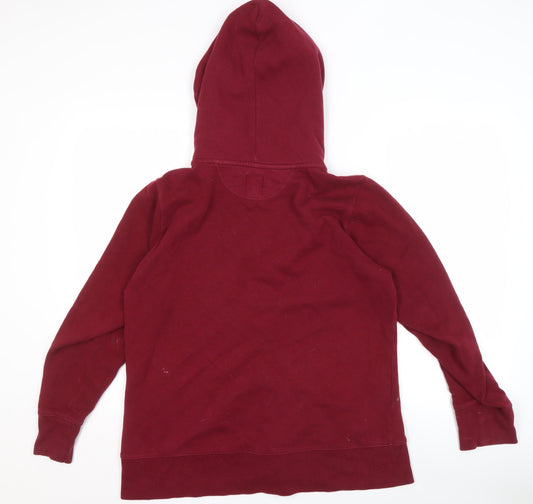 GAP Women's Red Full Zip Logo Hoodie, Size M