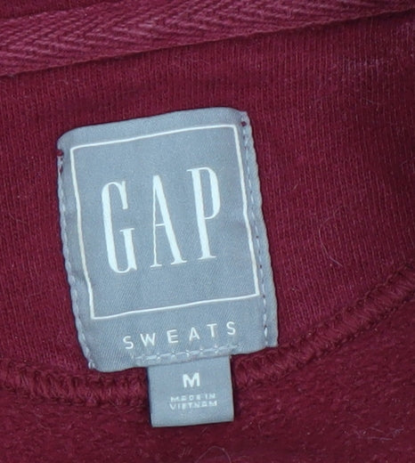 GAP Women's Red Full Zip Logo Hoodie, Size M