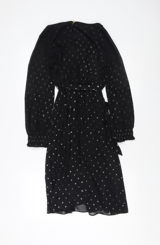 Billie & Blossom Black Polka Dot A-Line Dress