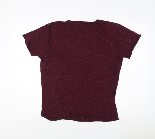 Unisex Adults UK Size M Brave Soul Red Basic T-Shirt