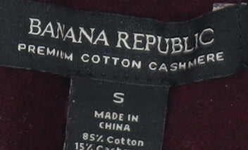 Mens UK Size S Banana Republic Red Henley Sweatshirt
