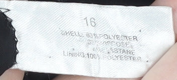 Kenneth Cole Women's Black Dress Size 16 Sleeveless Zip