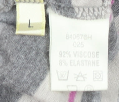Womens UK Size L Viyella Grey Jersey T-Shirt