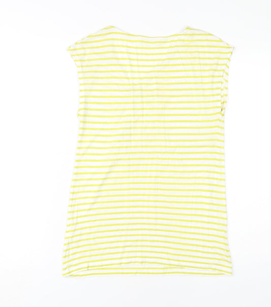 Womens UK Size 2 Whistles Yellow Tunic T-Shirt