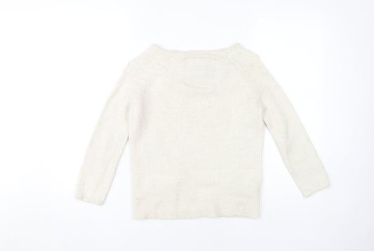 Womens UK Size XS Superdry Ivory Jumper Jumper