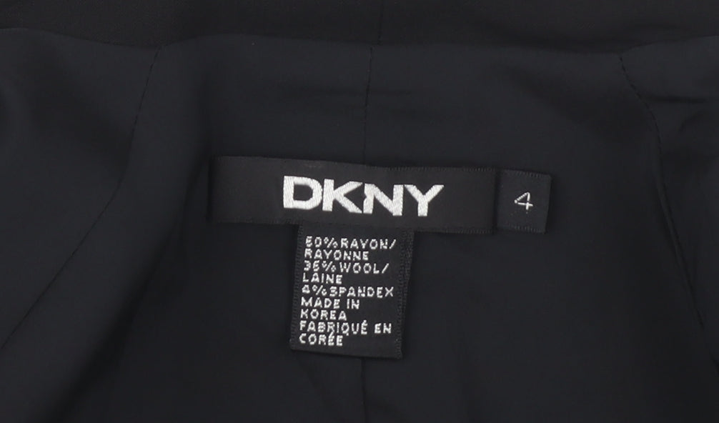 Womens UK Size 6 DKNY Black Basic Jacket