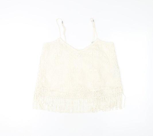 Womens UK Size S Abercrombie & Fitch Ivory Camisole Tank